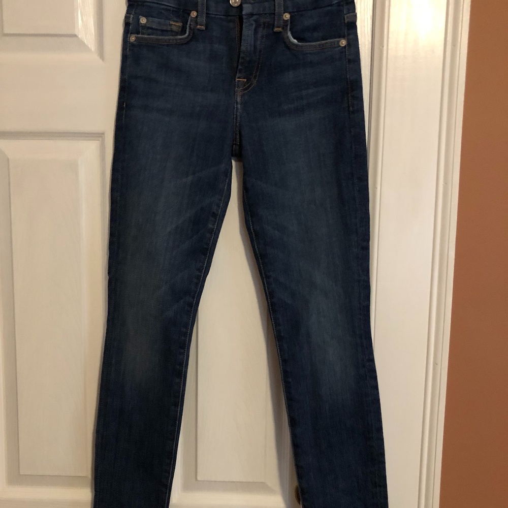 blue skinny jeans size 23 by For All 7 mankind